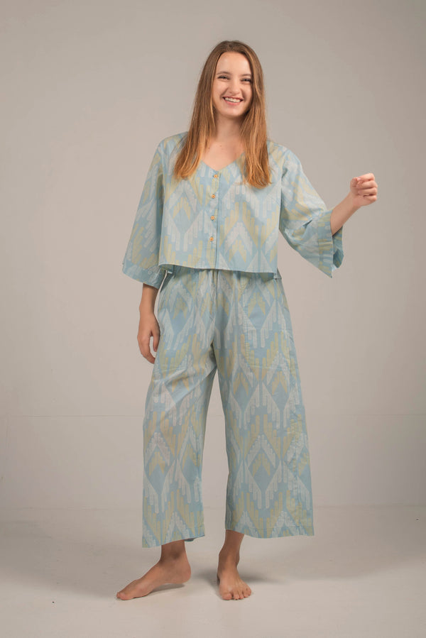 Kai Flare Pants in Facade Mist