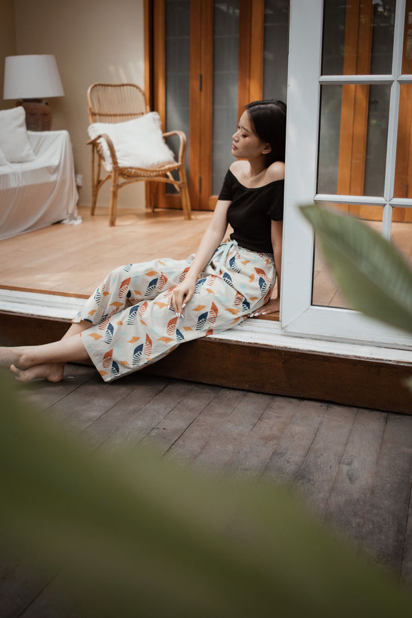 Kai Flare Pants in Spiral Sky