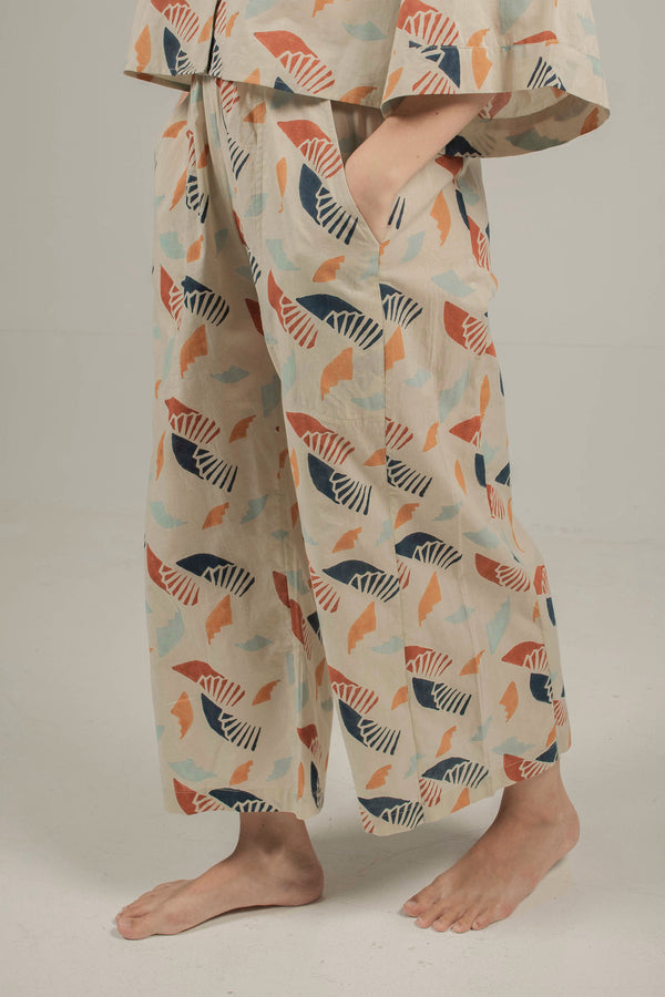 Kai Flare Pants in Spiral Sky