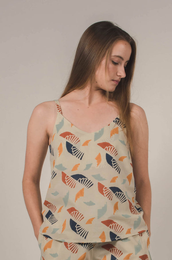 Eden Camisole in Spiral Sky